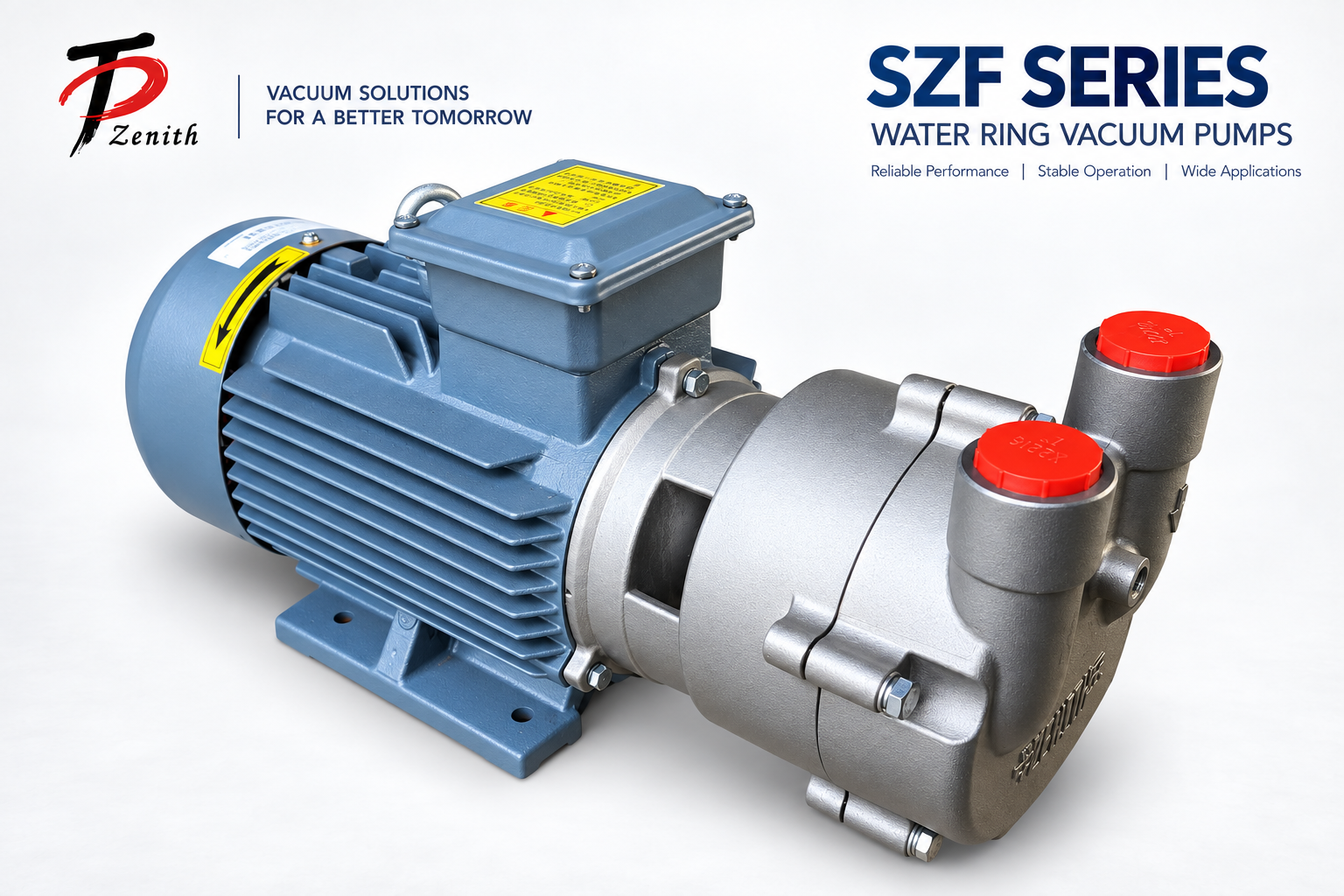 SZ Series liquid ring vacuum pump — motor side view